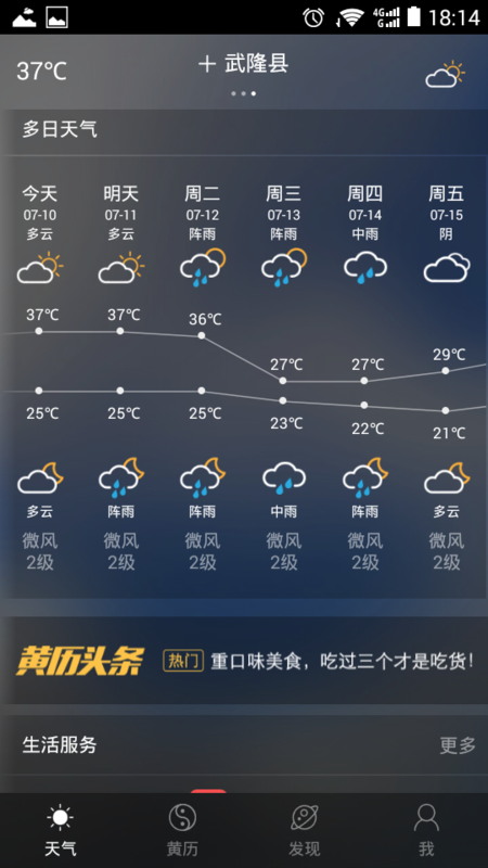 四合村最新气象预报信息