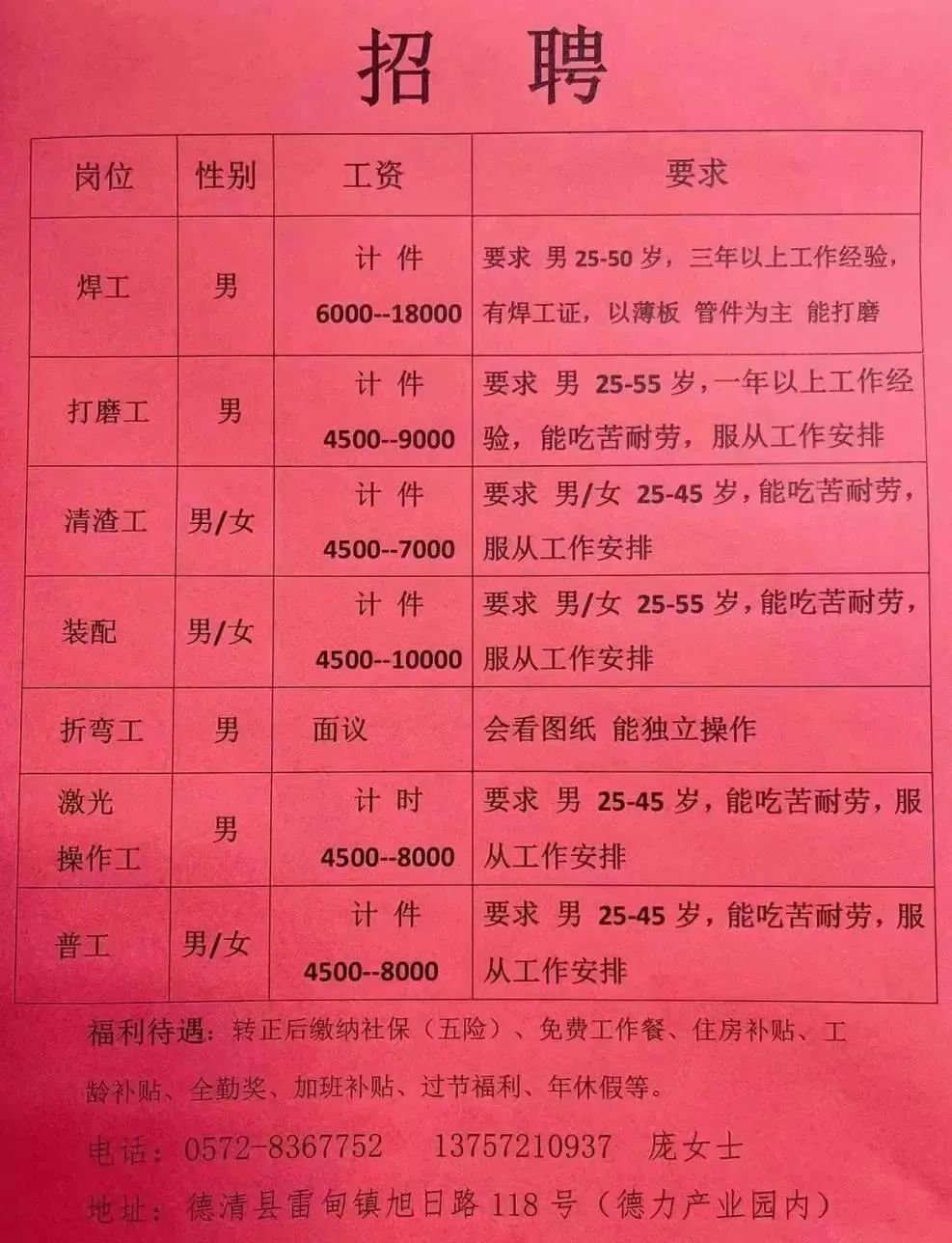 王家磨村民委员会招聘公告发布